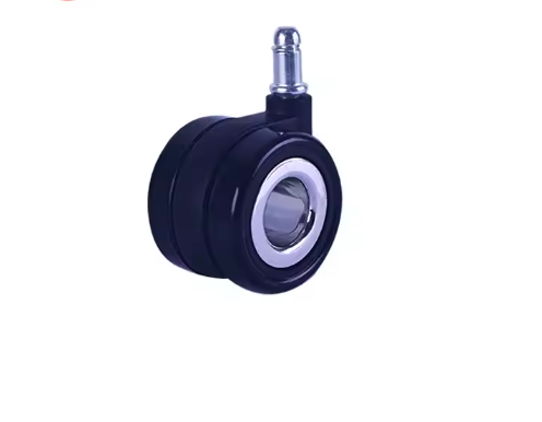 Usine longue tige 30 40 50 mm roulettes pivotantes en plastique noir pour meubles petites armoires