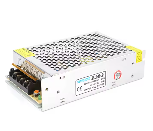 S-50-5 AC-DC 5V 10A réglable rohs led alimentation 5V 50W led bande alimentation